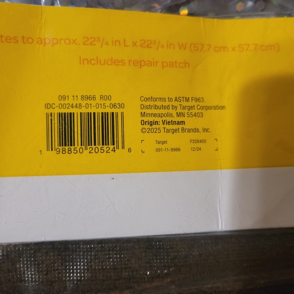 Sun Squad Inflatable Dalmatian Dog Split Ring Glitter Swim Tube Ages 3-6', 23" L - Picture 10 of 11